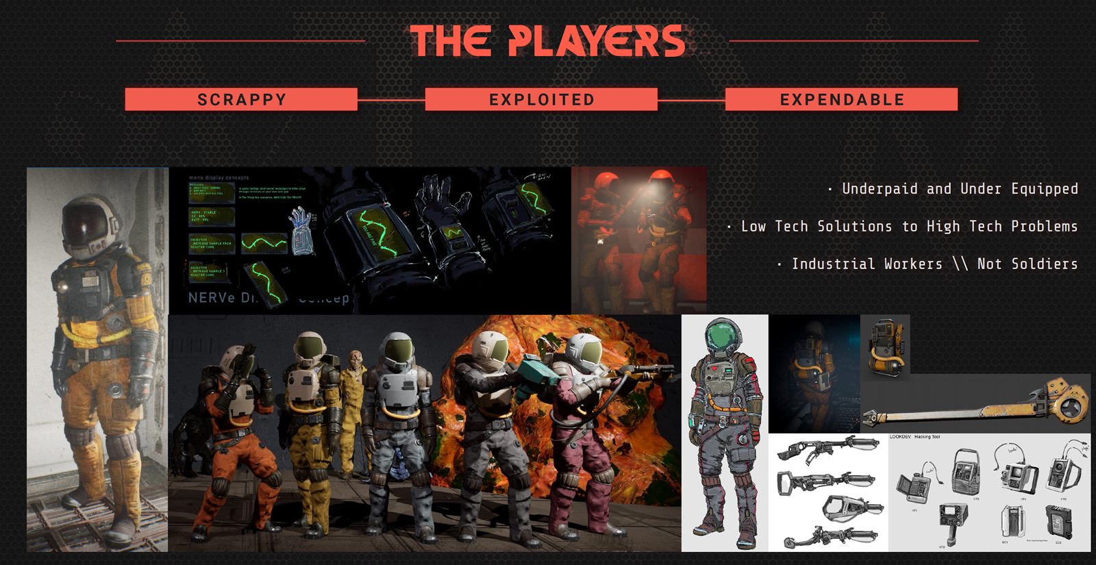 Art direction board: the players