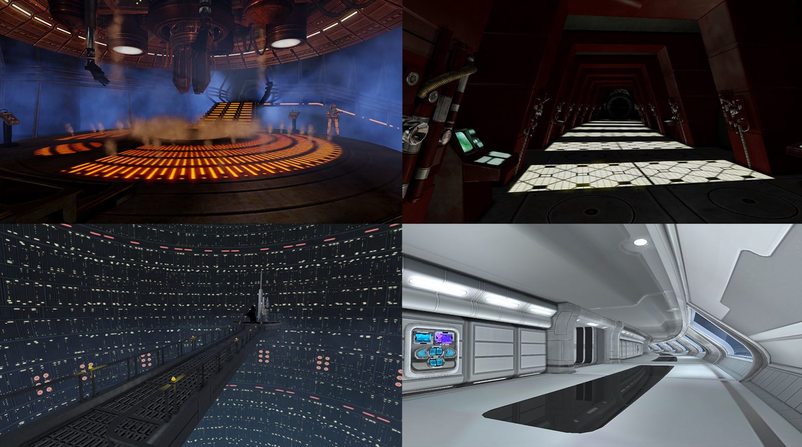 Kinect Star Wars environment work: four in-engine interiors