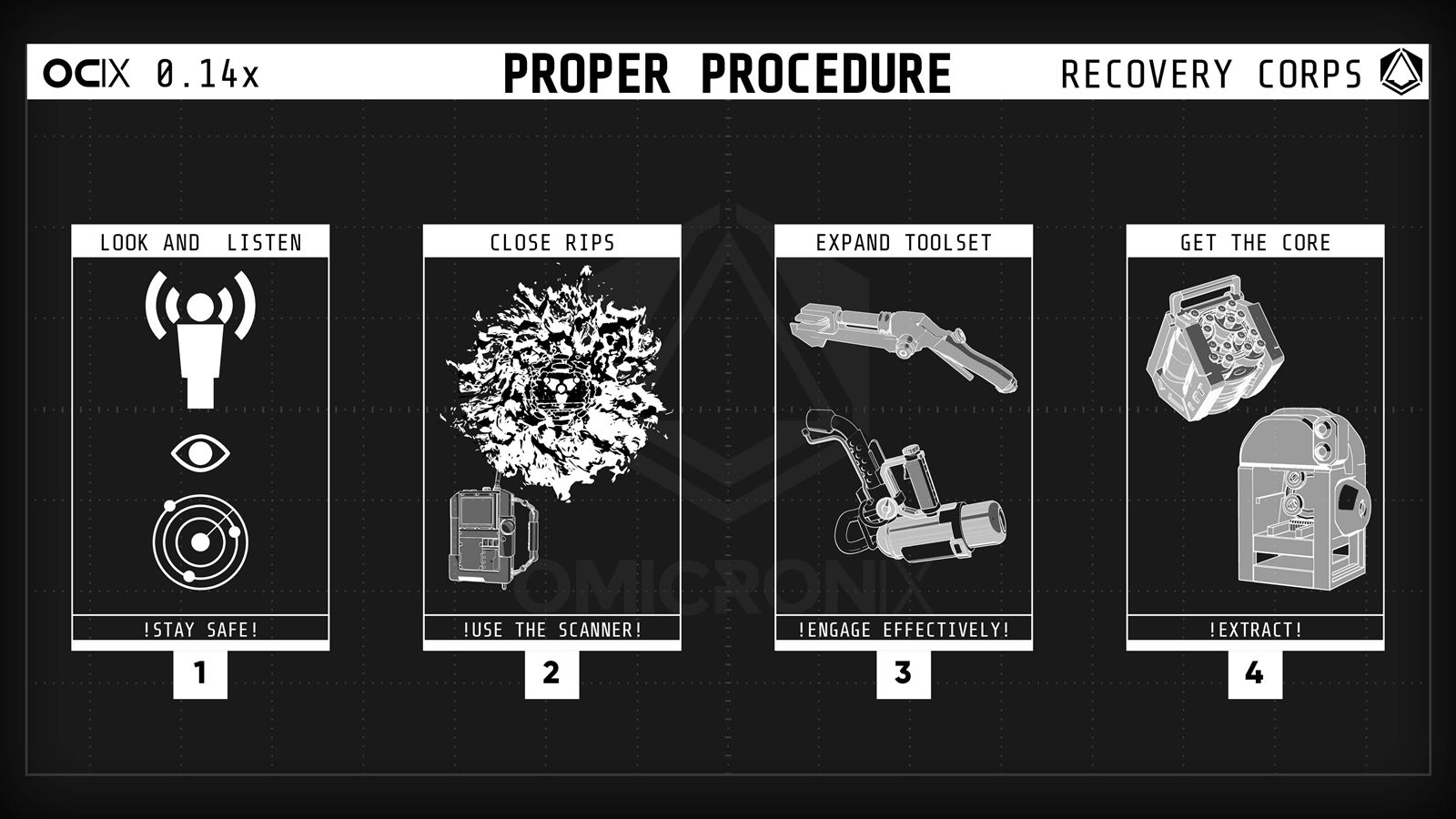 OCIX field guide proper procedure page